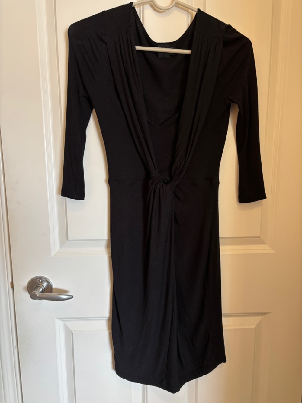 Black Knot-Front Women's Bodycon Dress